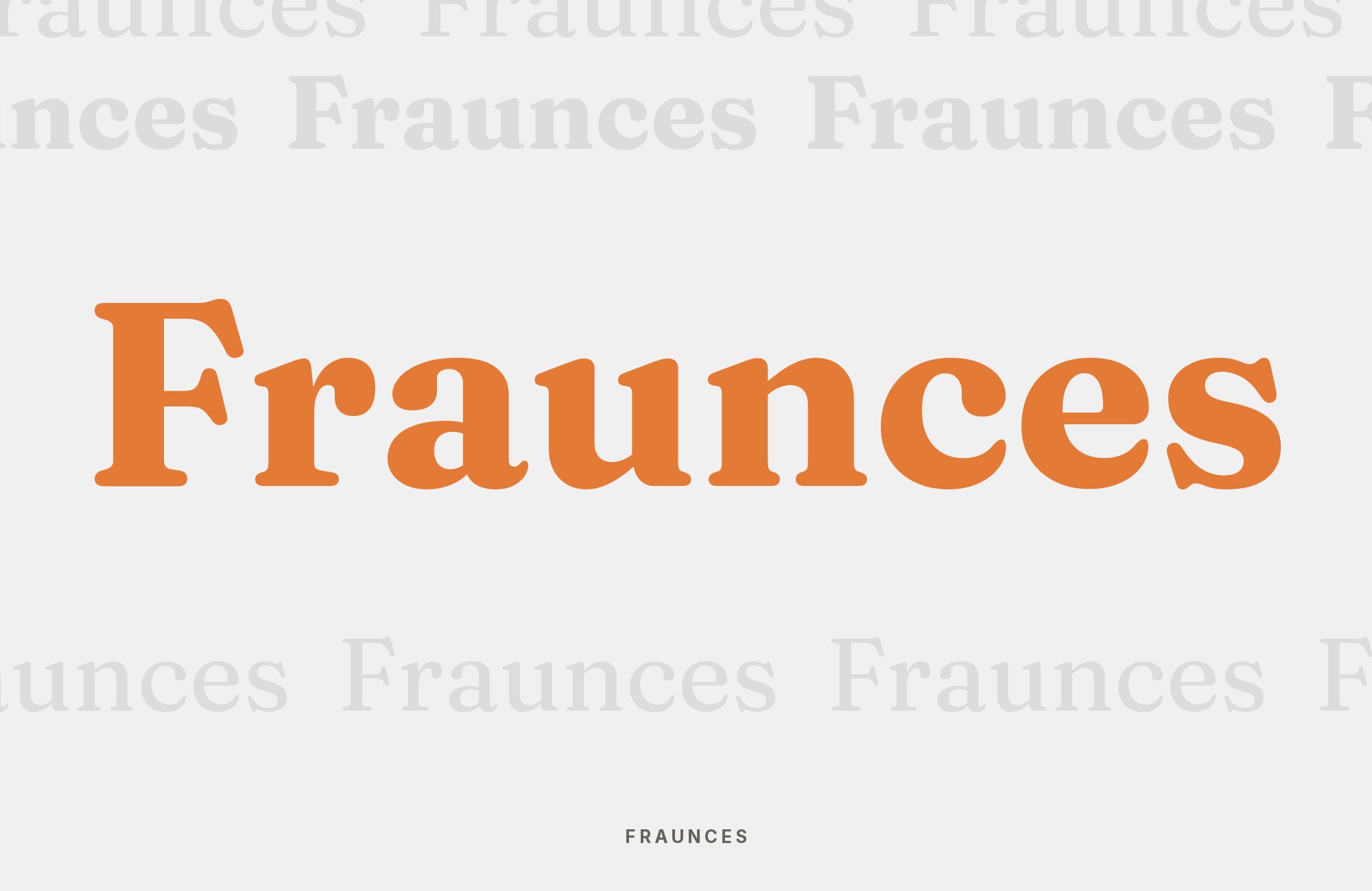 Fraunces type specimen