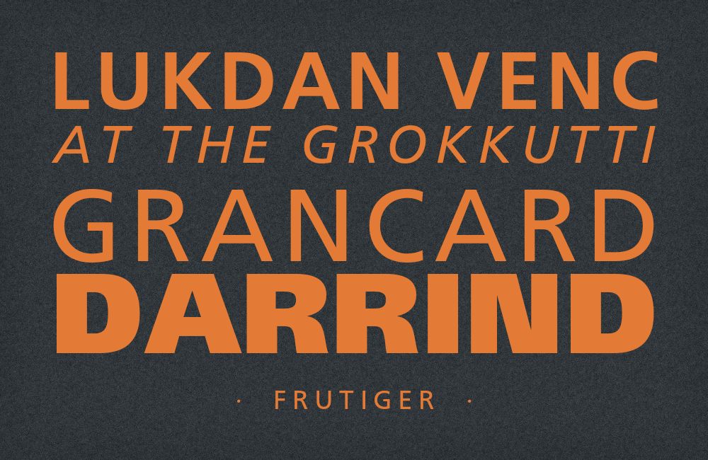 Frutiger type specimen