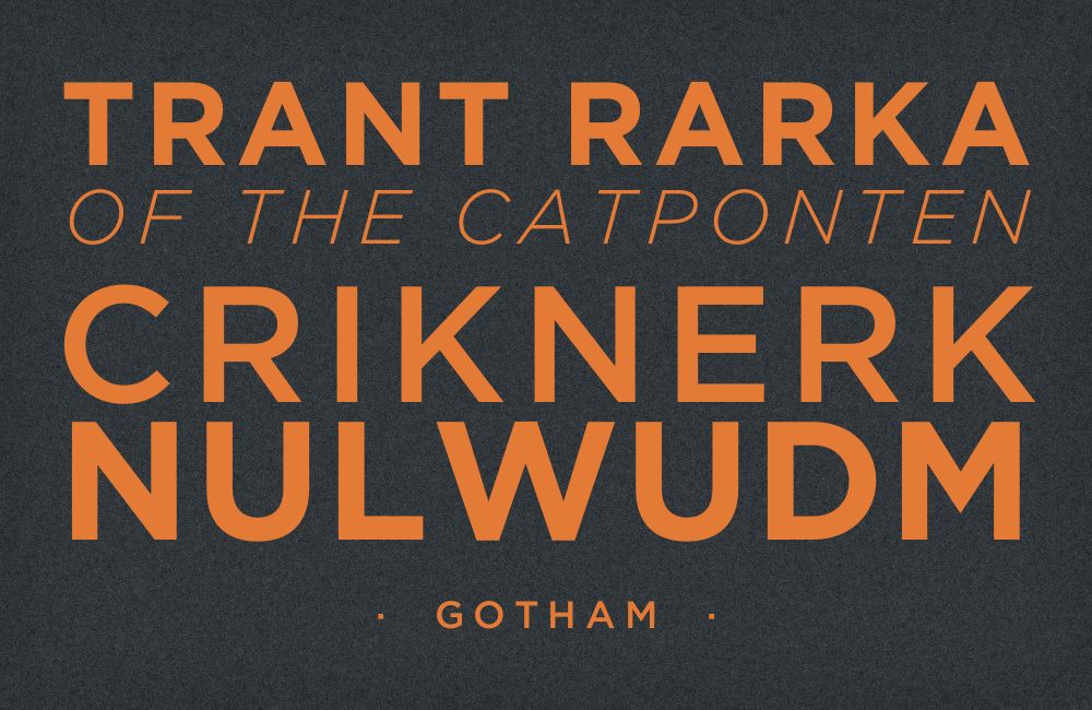 Gotham type specimen