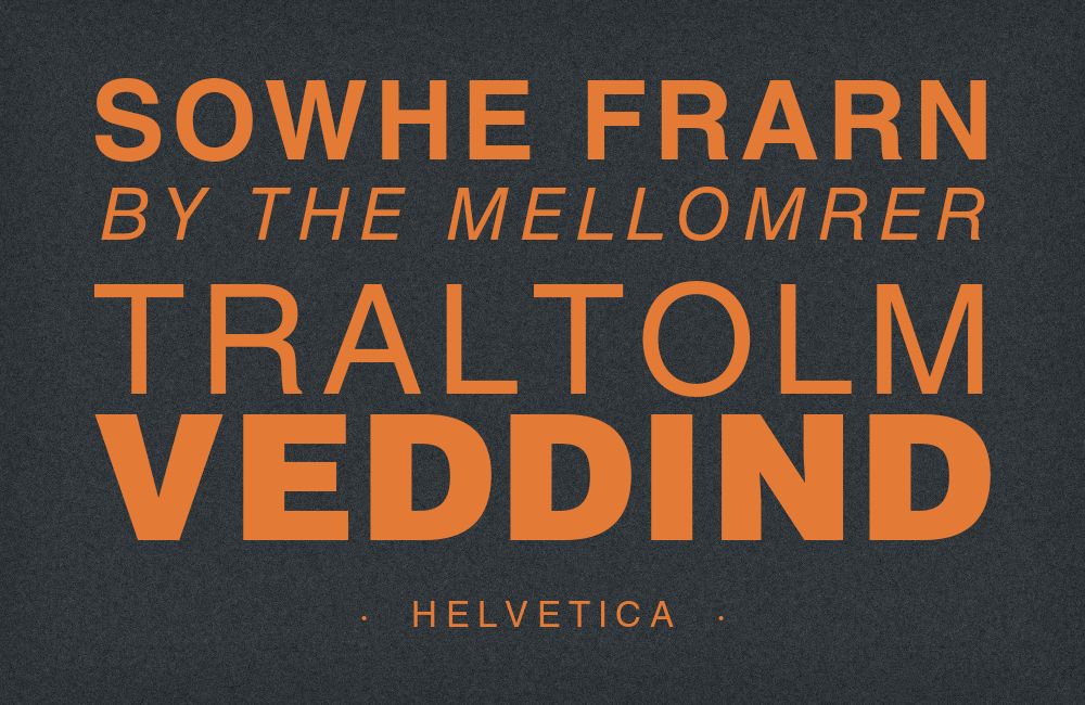 Helvetica type specimen