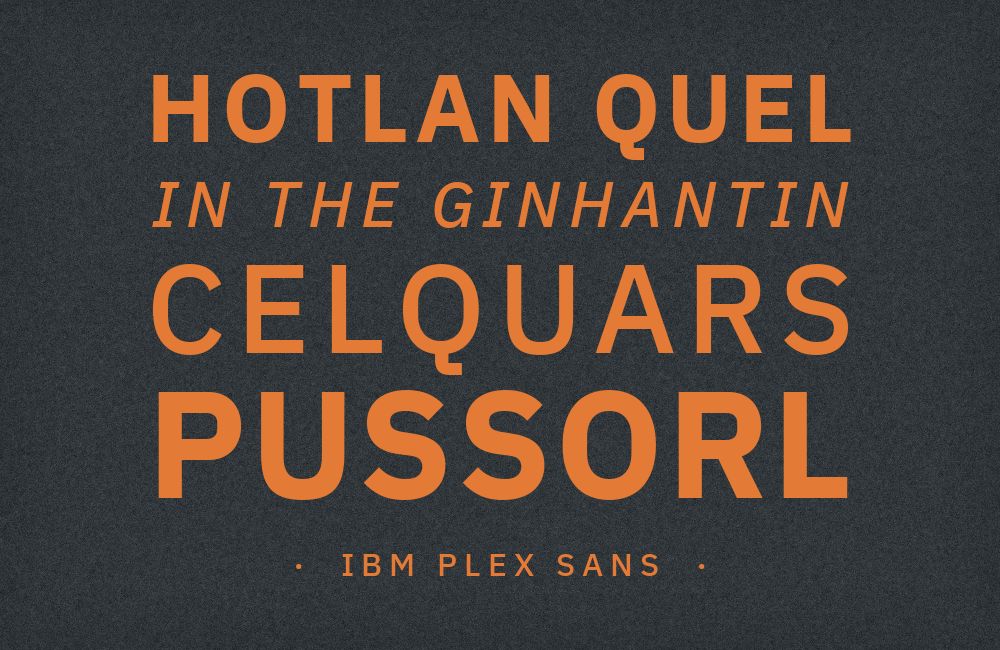 IBM Plex Sans type specimen