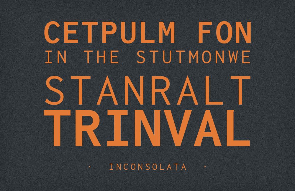 Inconsolata type specimen