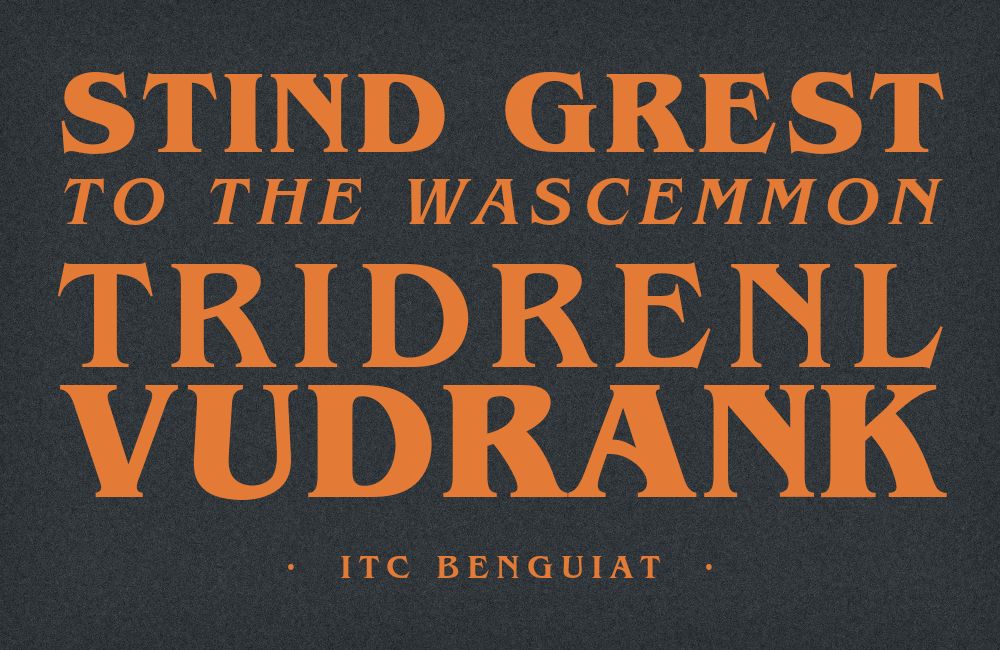 ITC Benguiat type specimen