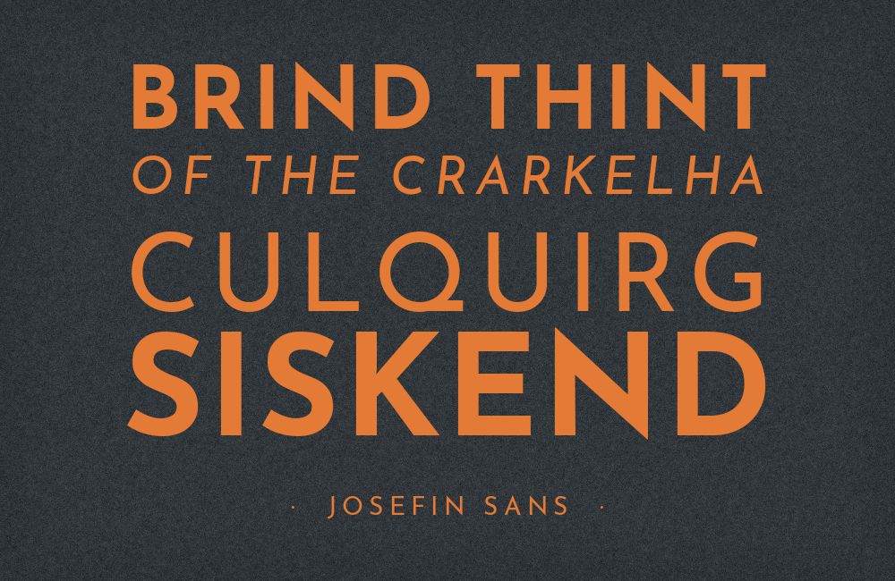 Josefin Sans type specimen