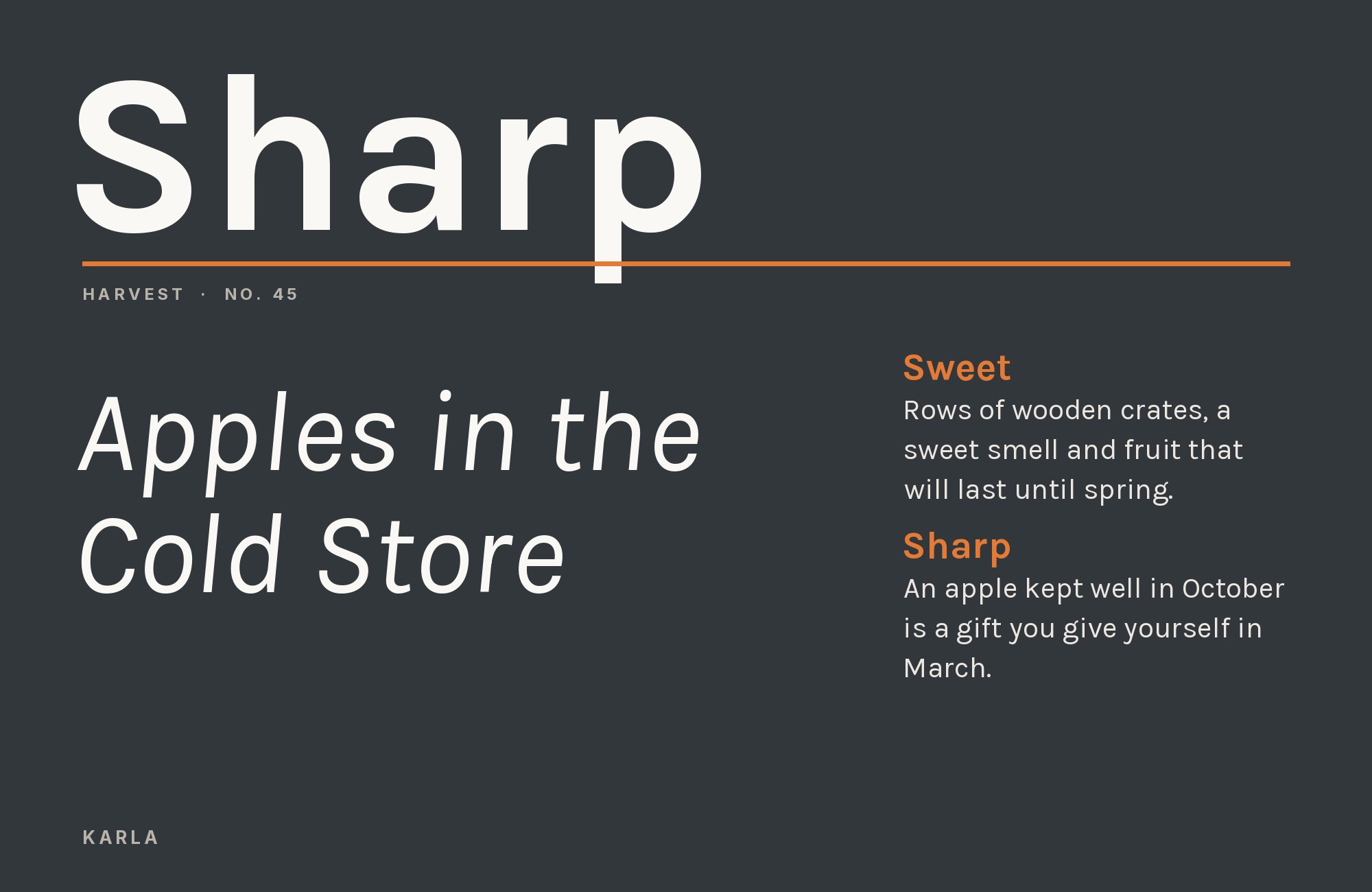 Karla type specimen