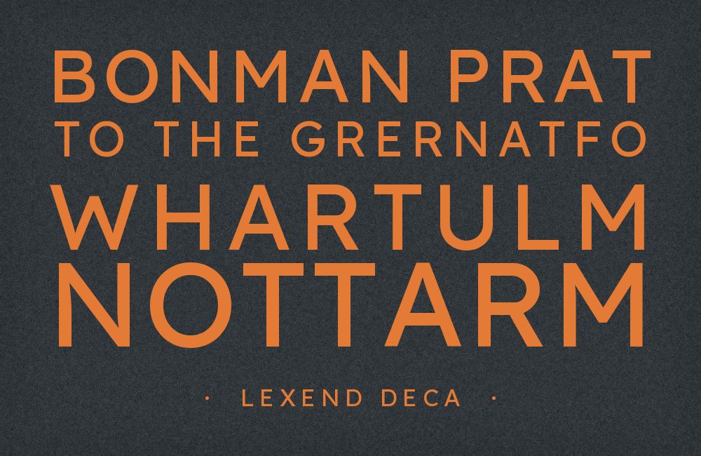 Lexend Deca type specimen
