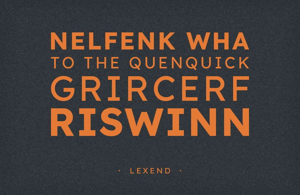Lexend type specimen