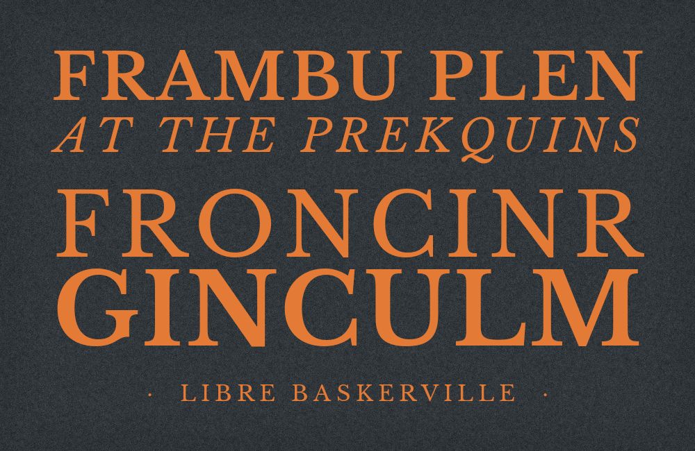 Libre Baskerville type specimen