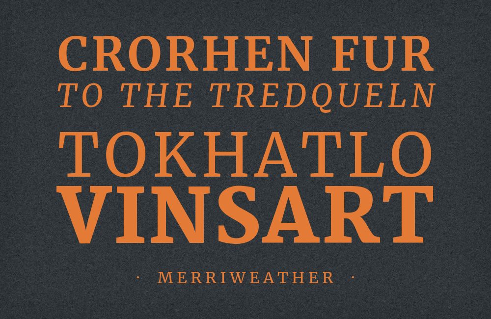 Merriweather type specimen