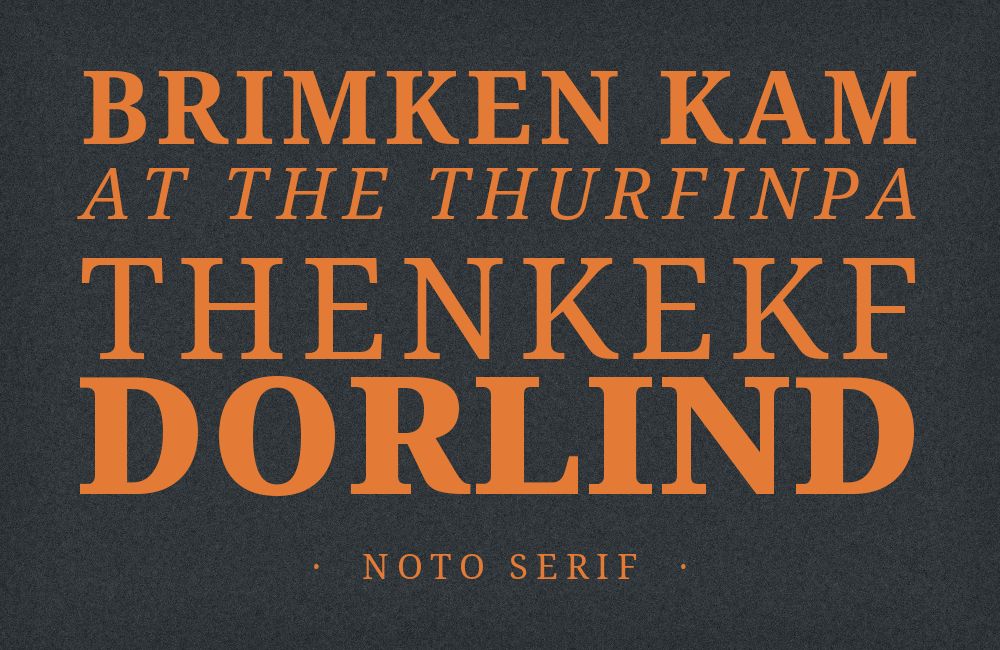 Noto Serif type specimen