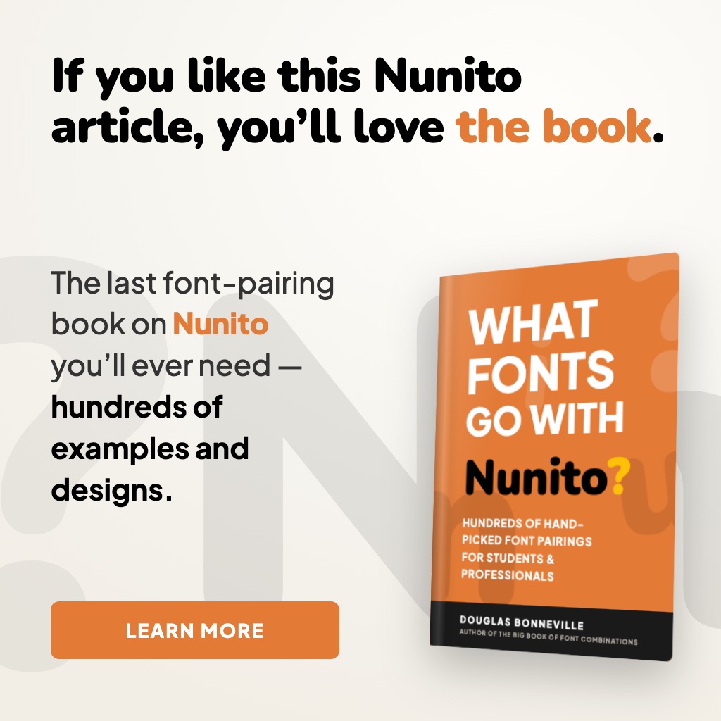 What Fonts Go With Nunito? - the book from BonFX, coming soon