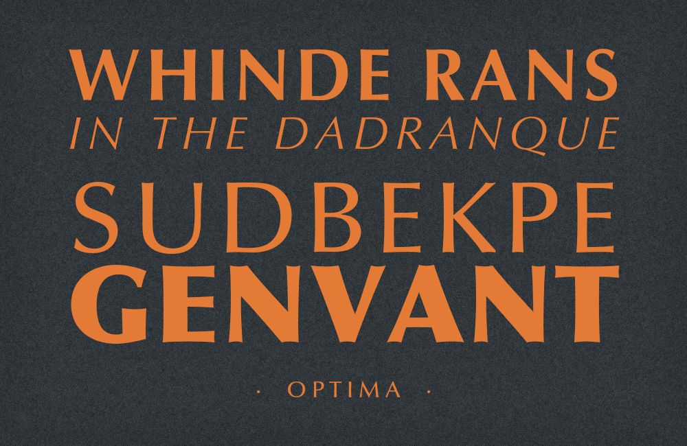 Optima type specimen