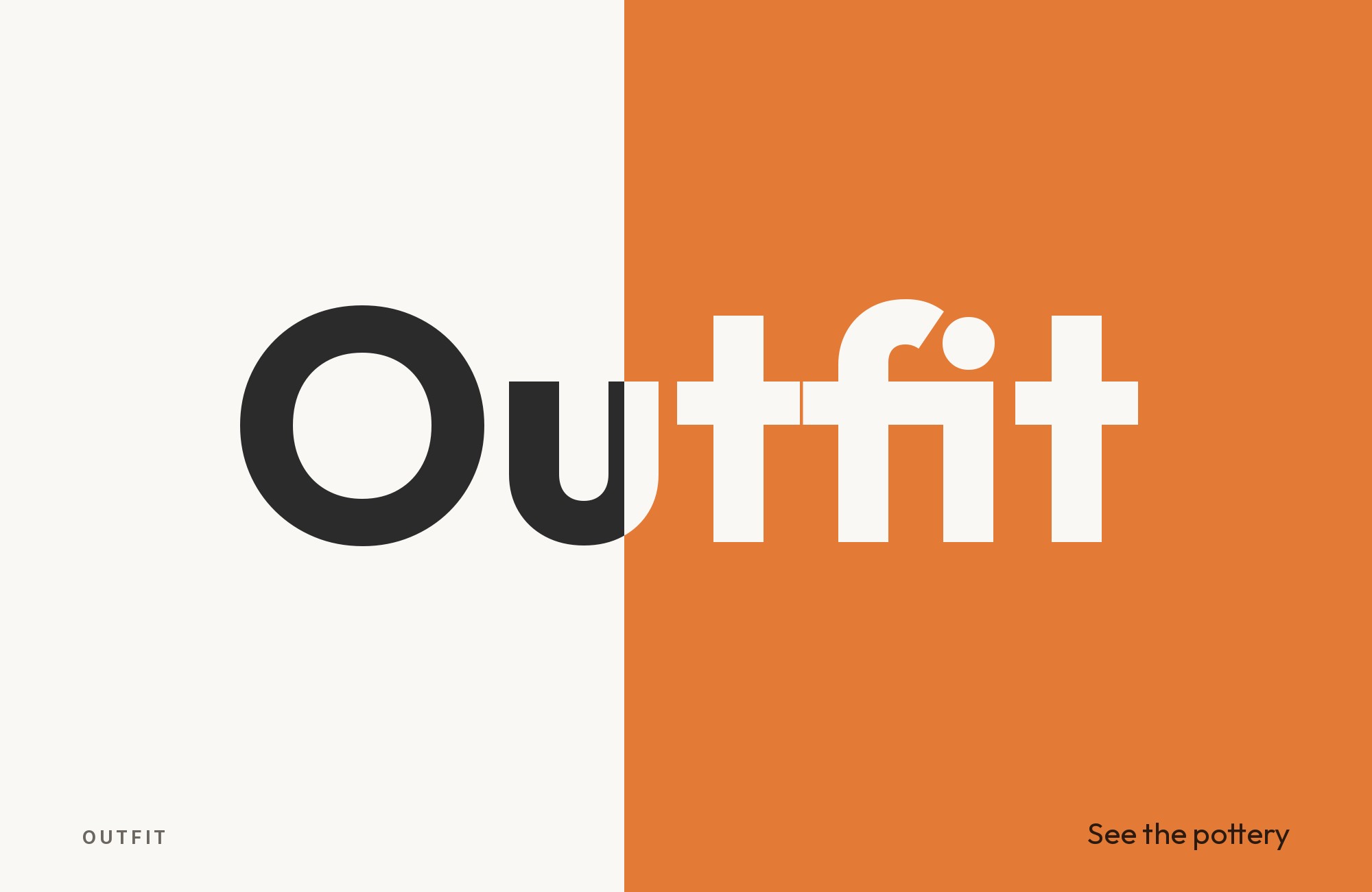 Outfit type specimen