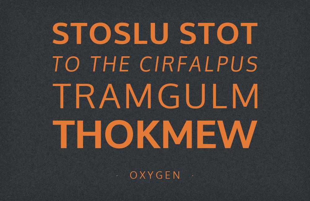 Oxygen type specimen