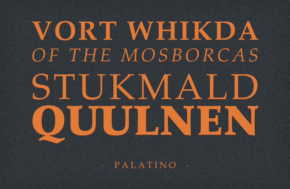 Palatino type specimen