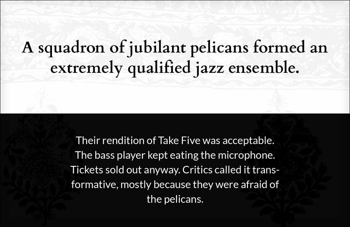 Cardo and Lato font combination: rendered specimen with headline and body text