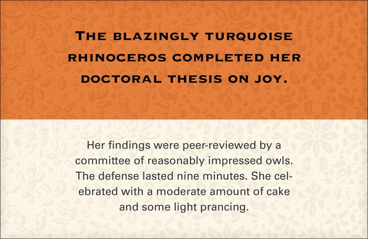 Copperplate Gothic and Univers font combination: rendered specimen with headline and body text