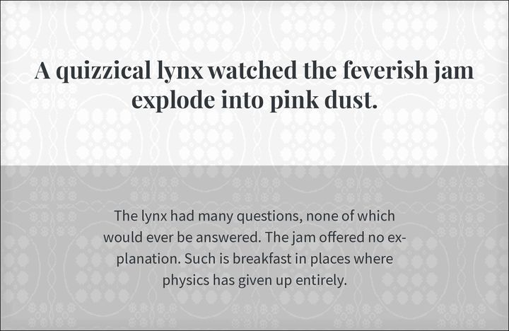 Playfair Display and Source Sans Pro font combination: rendered specimen with headline and body text