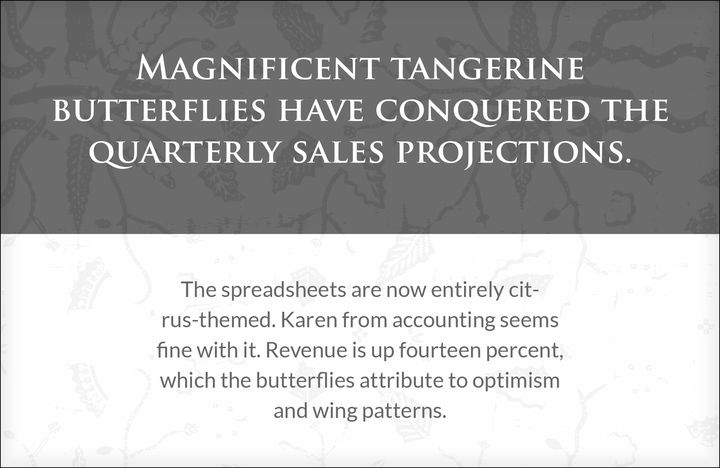 Trajan and Lato font combination: rendered specimen with headline and body text