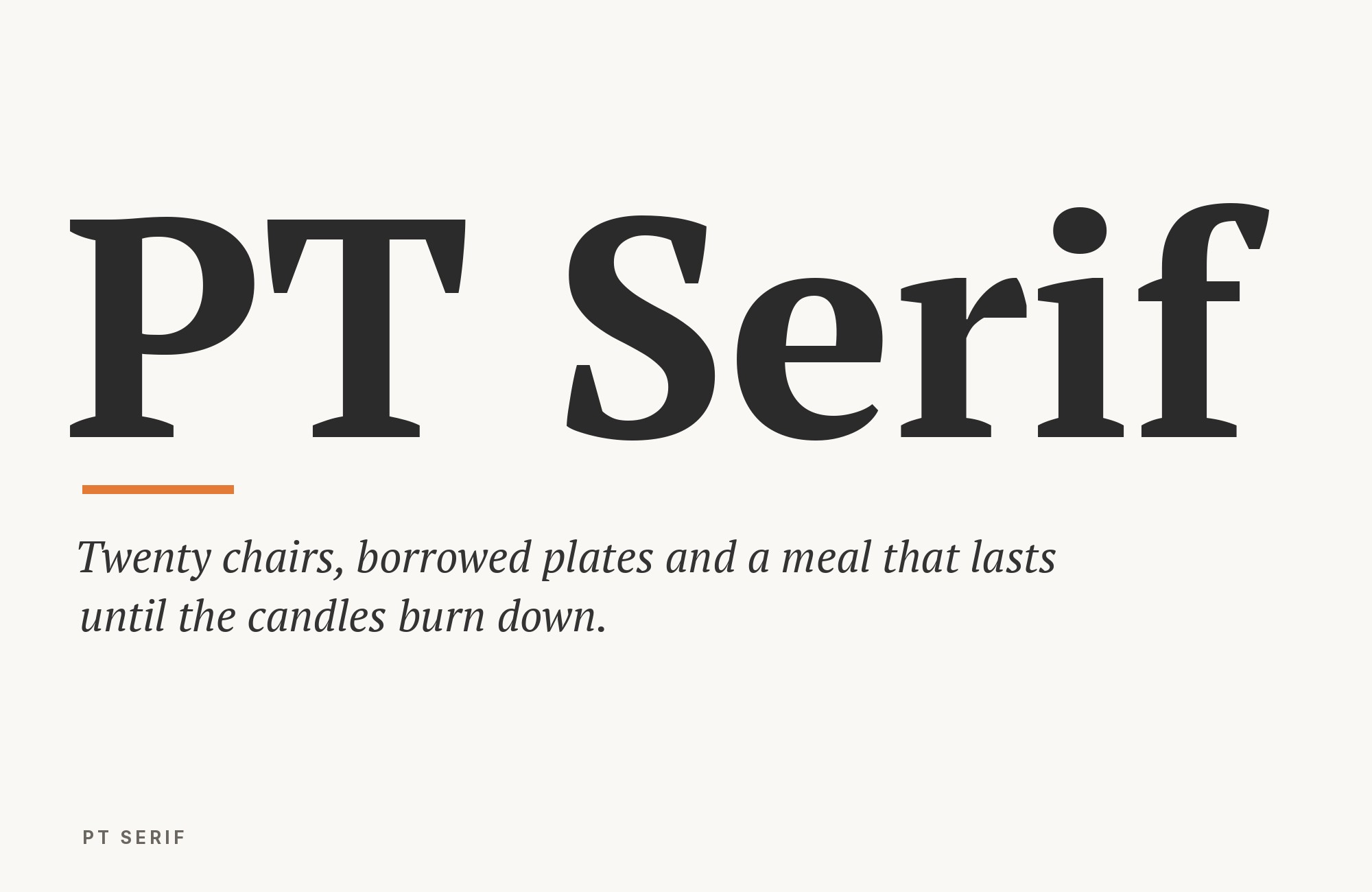 PT Serif type specimen