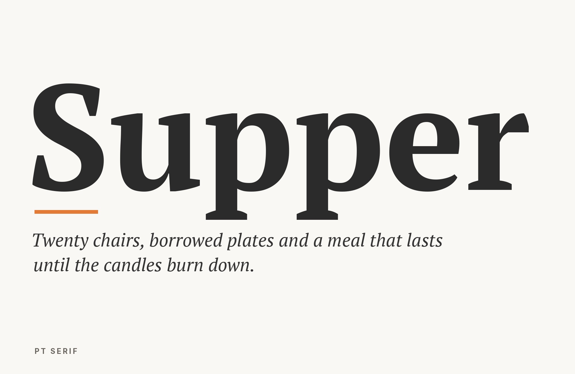 PT Serif type specimen