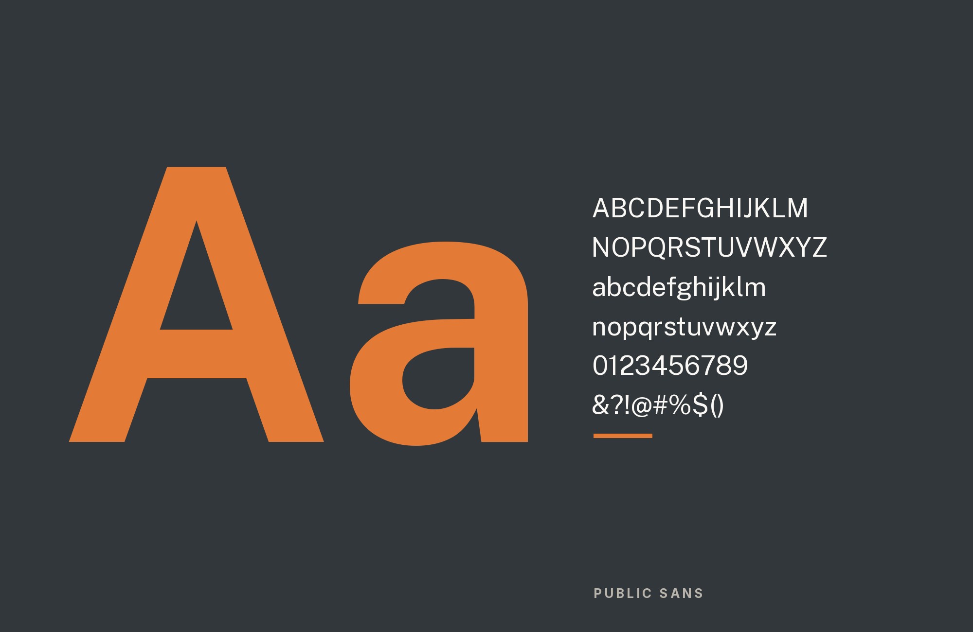 Public Sans type specimen