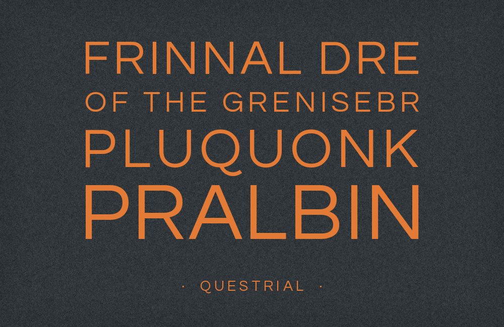 Questrial type specimen