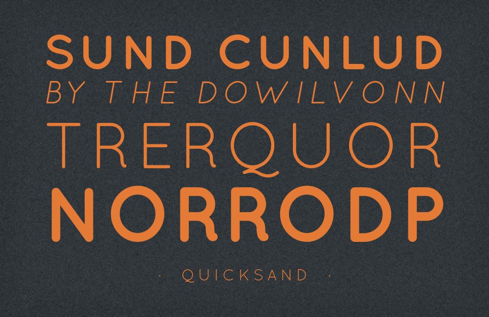 Quicksand type specimen