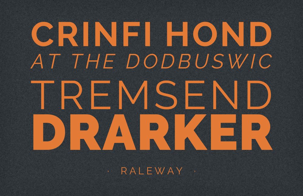 Raleway type specimen