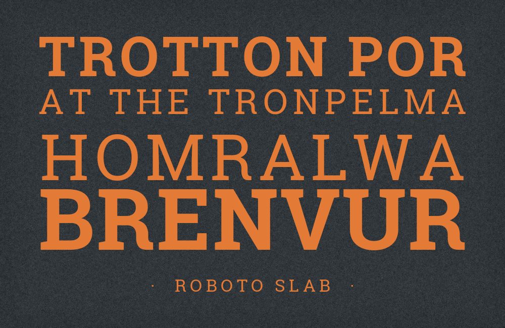 Roboto Slab type specimen