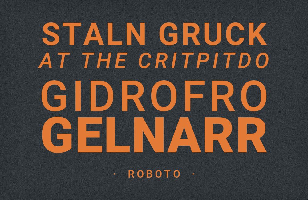 Roboto type specimen