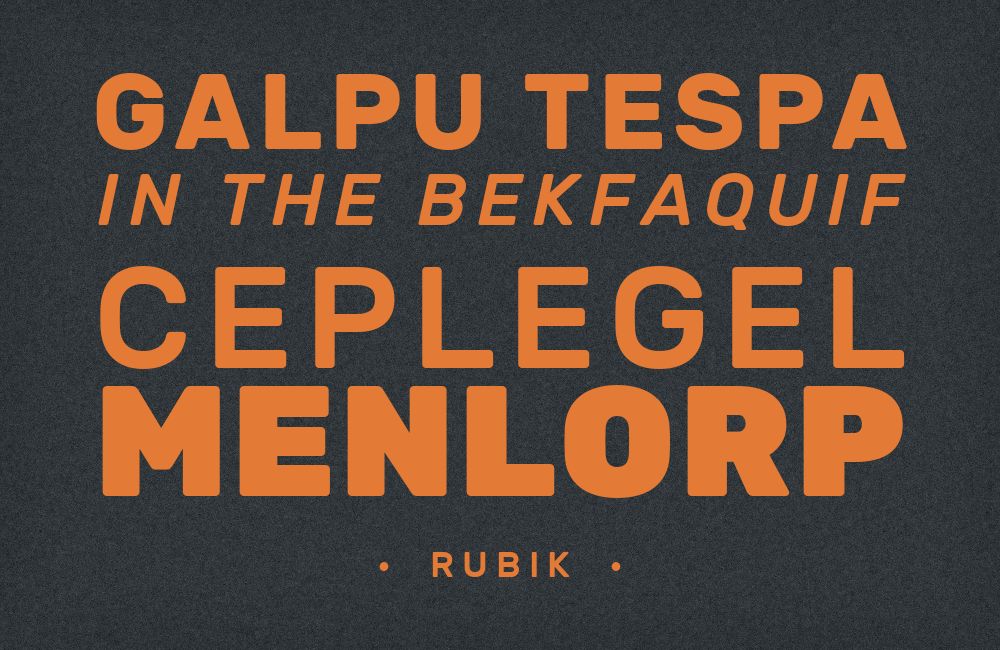 Rubik type specimen
