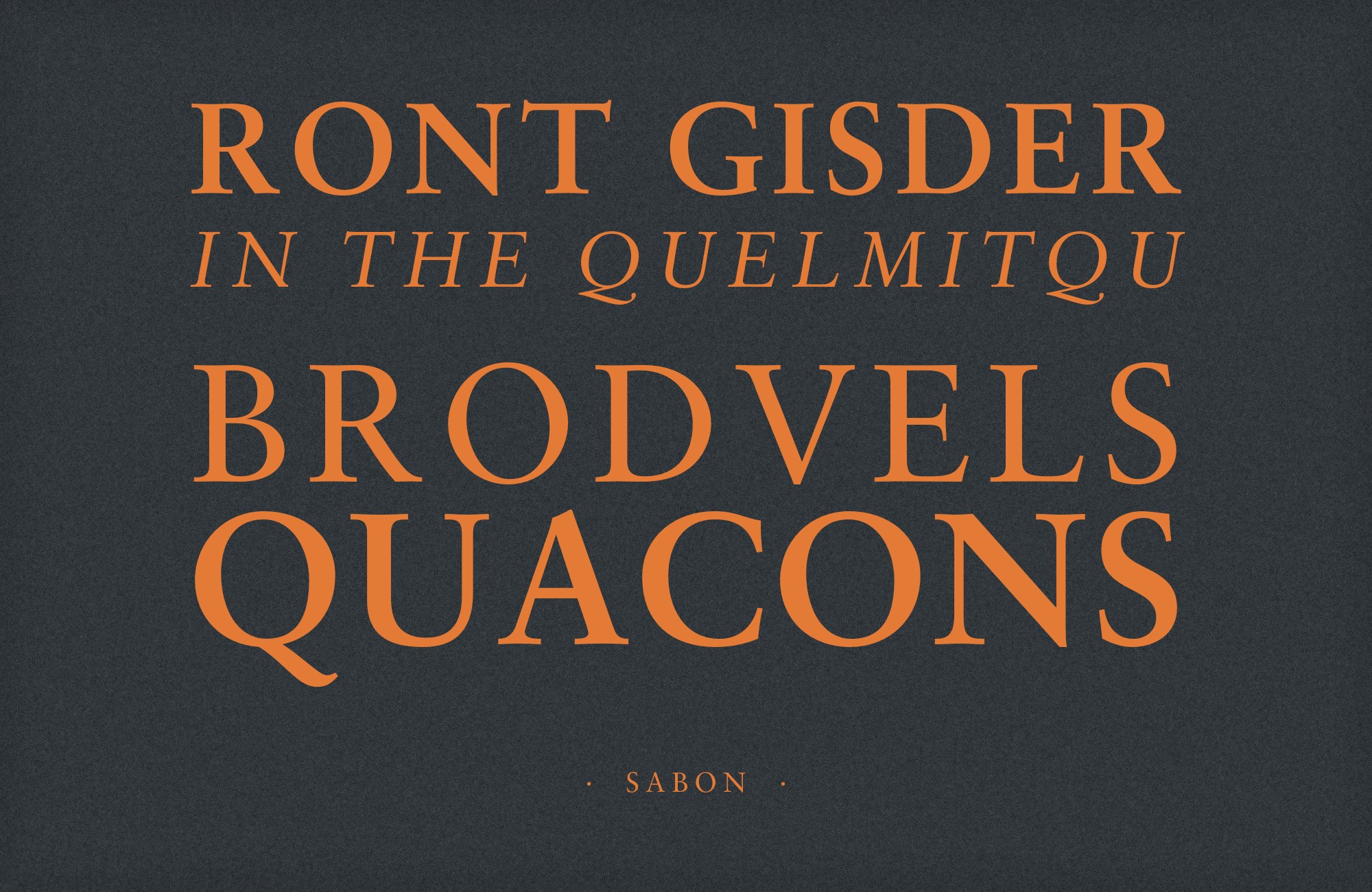 Sabon type specimen