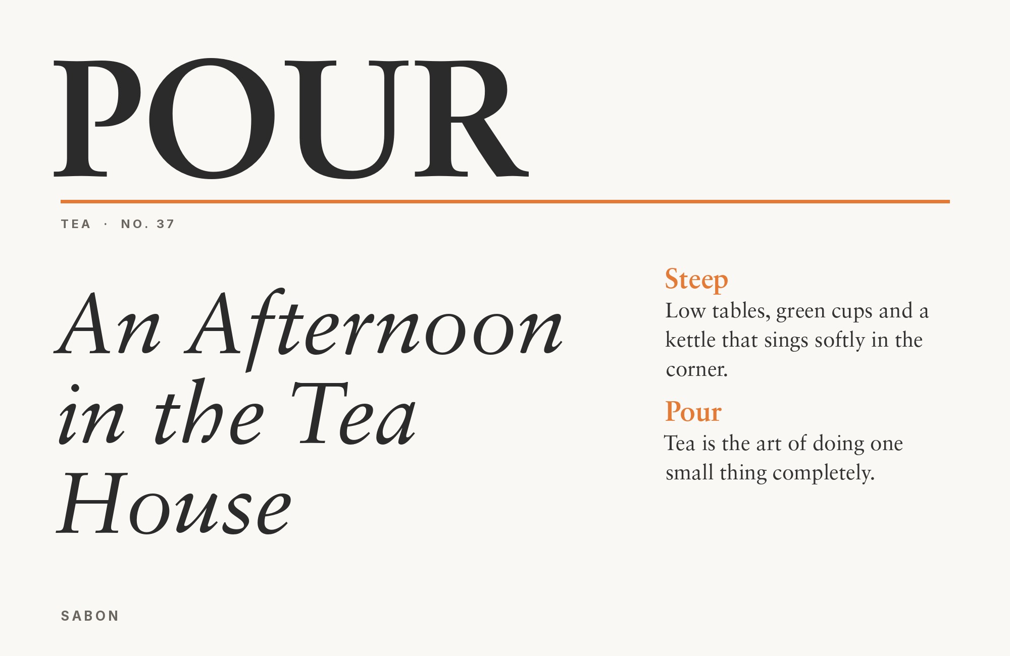 Sabon type specimen