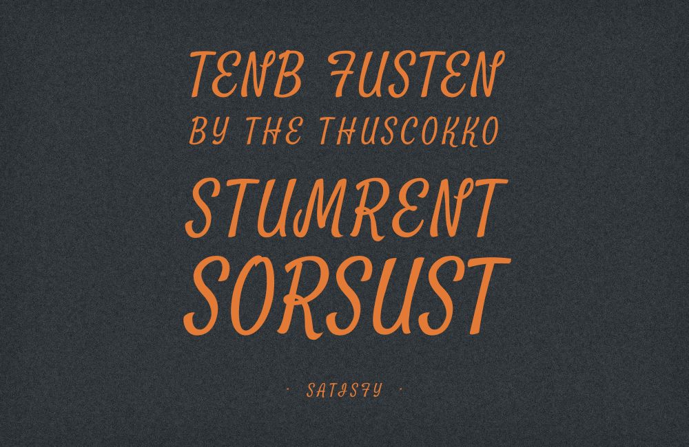 Satisfy type specimen