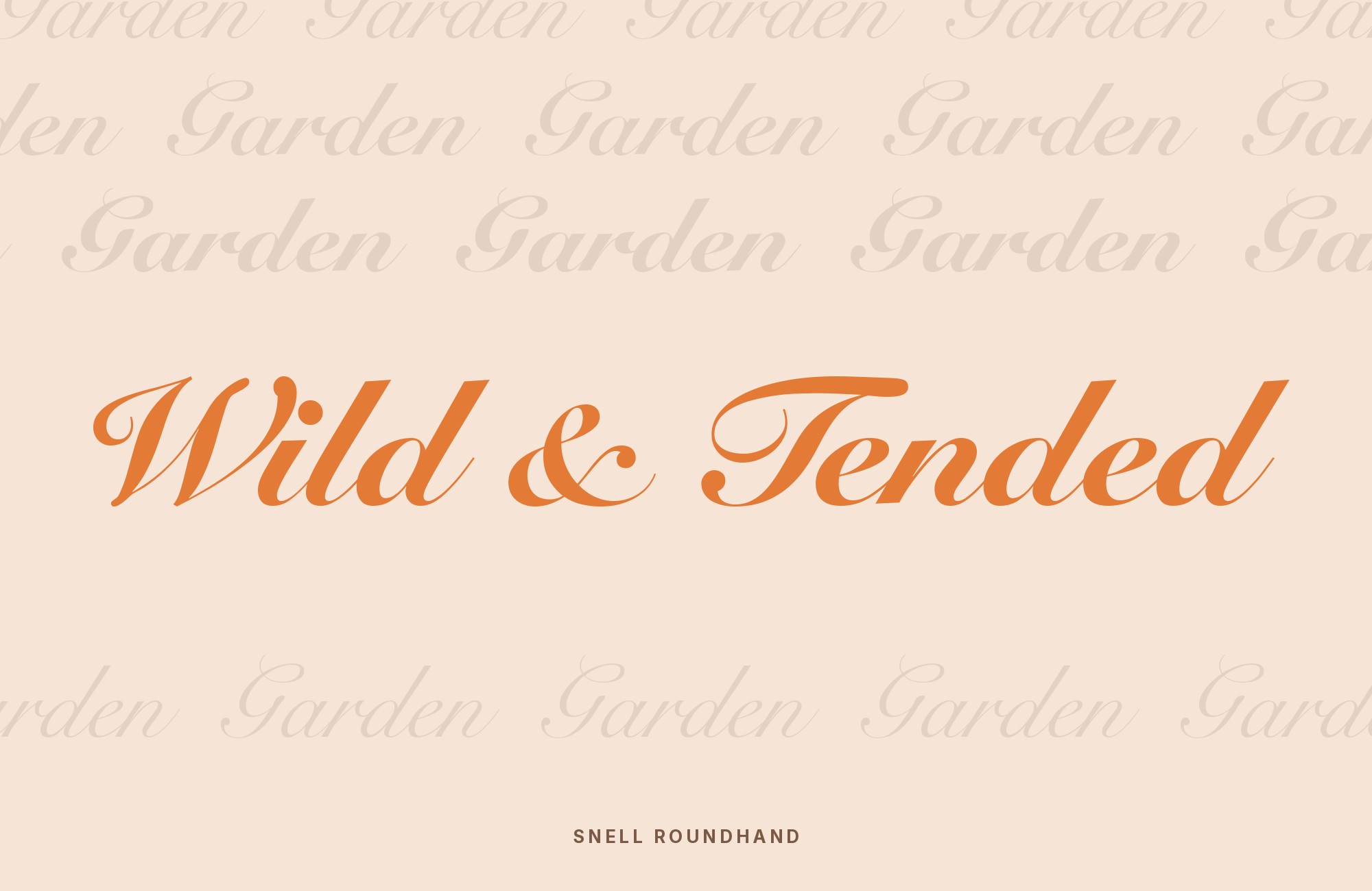 Snell Roundhand type specimen