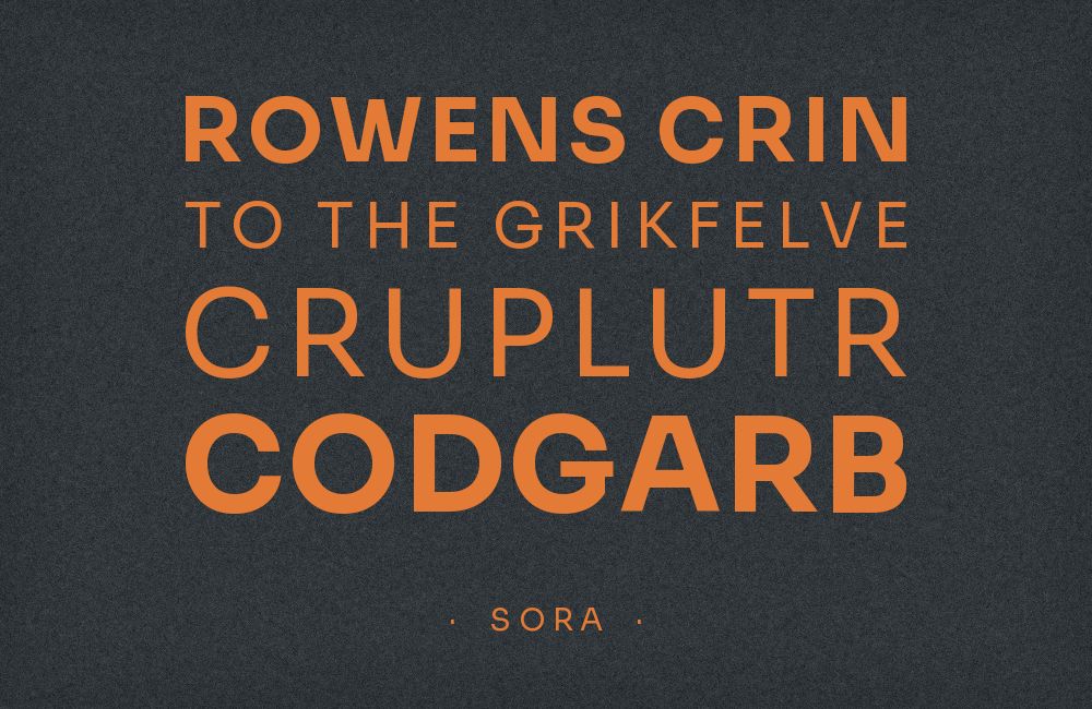 Sora type specimen