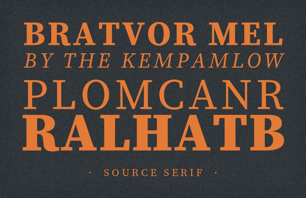 Source Serif type specimen