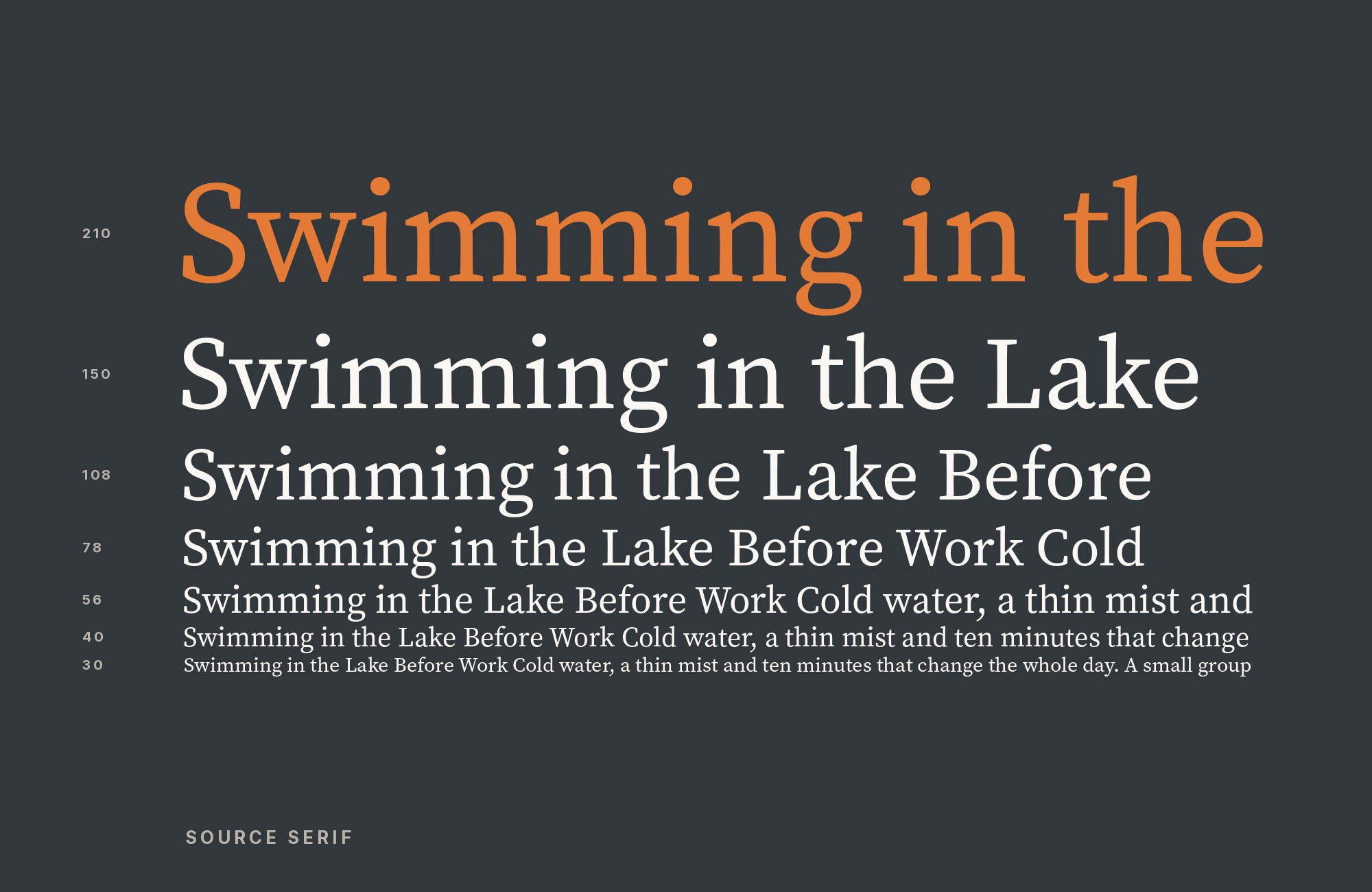 Source Serif type specimen