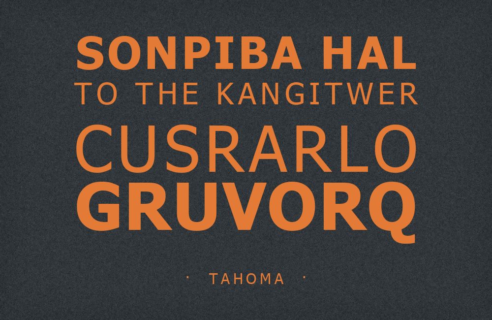 Tahoma type specimen