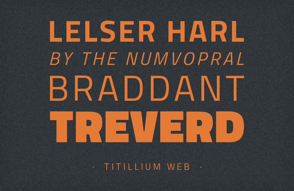 Titillium Web type specimen