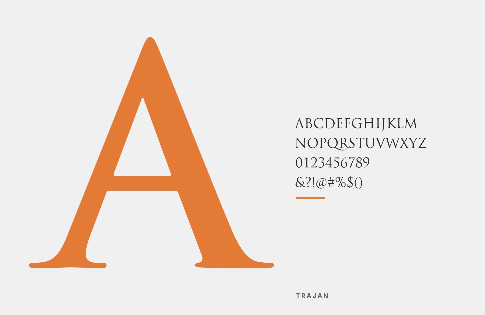 Trajan type specimen