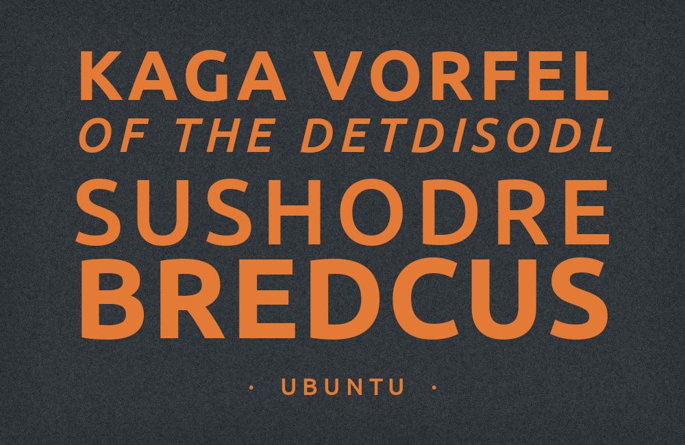Ubuntu type specimen