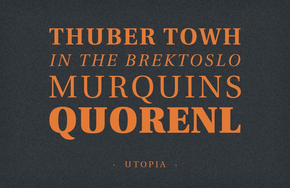 Utopia type specimen