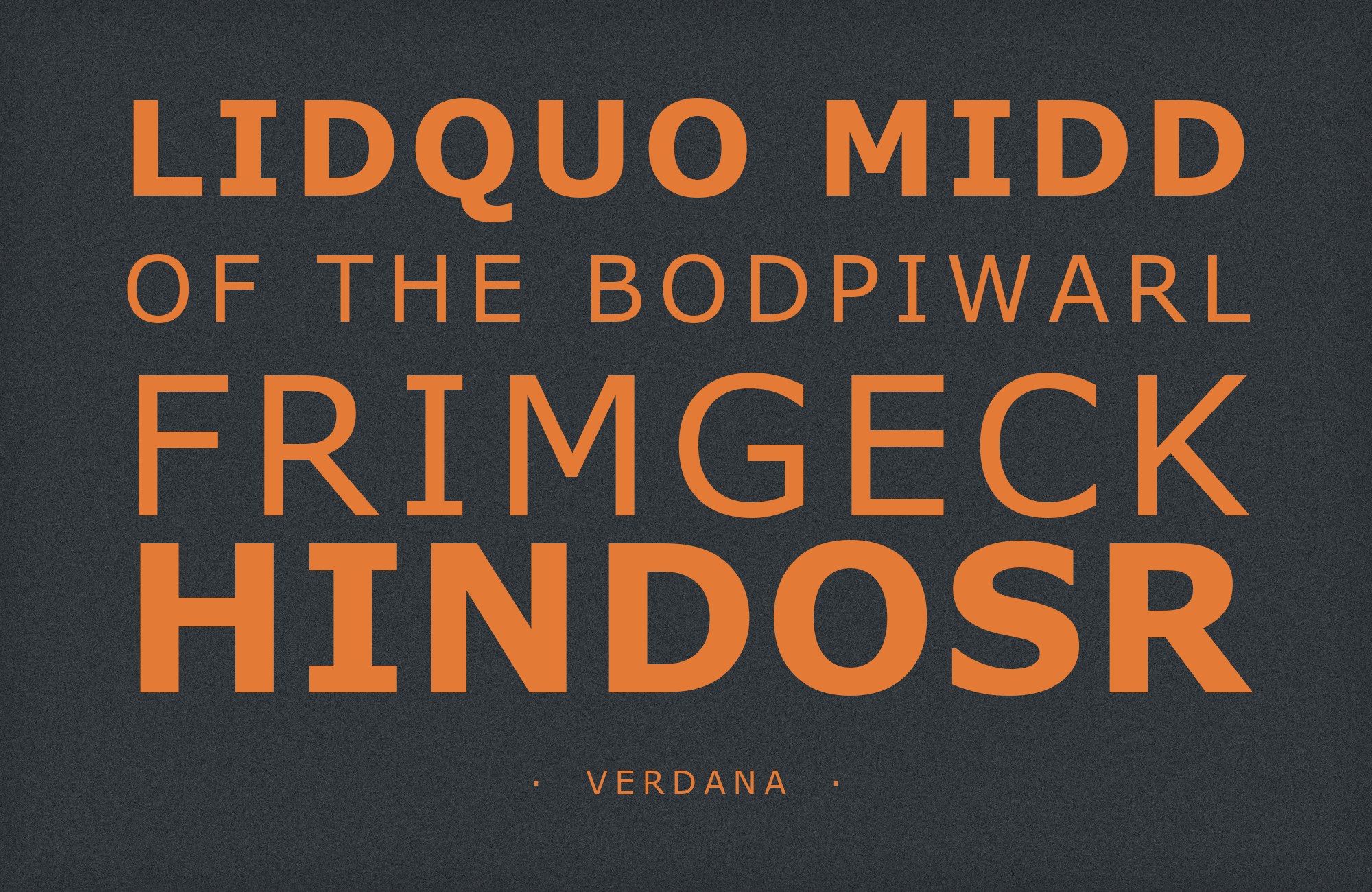 Verdana type specimen