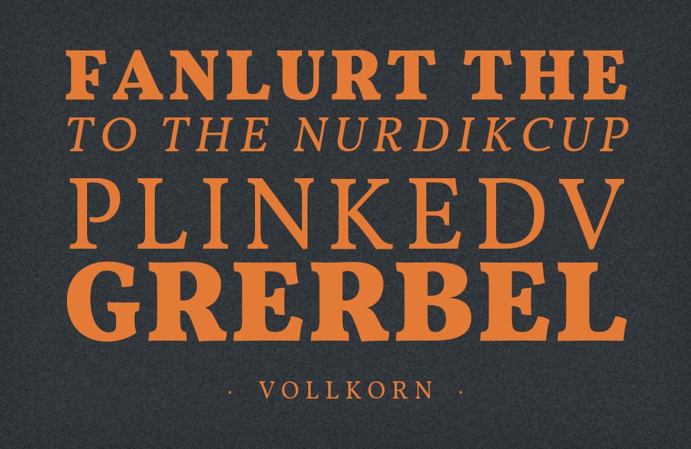 Vollkorn type specimen