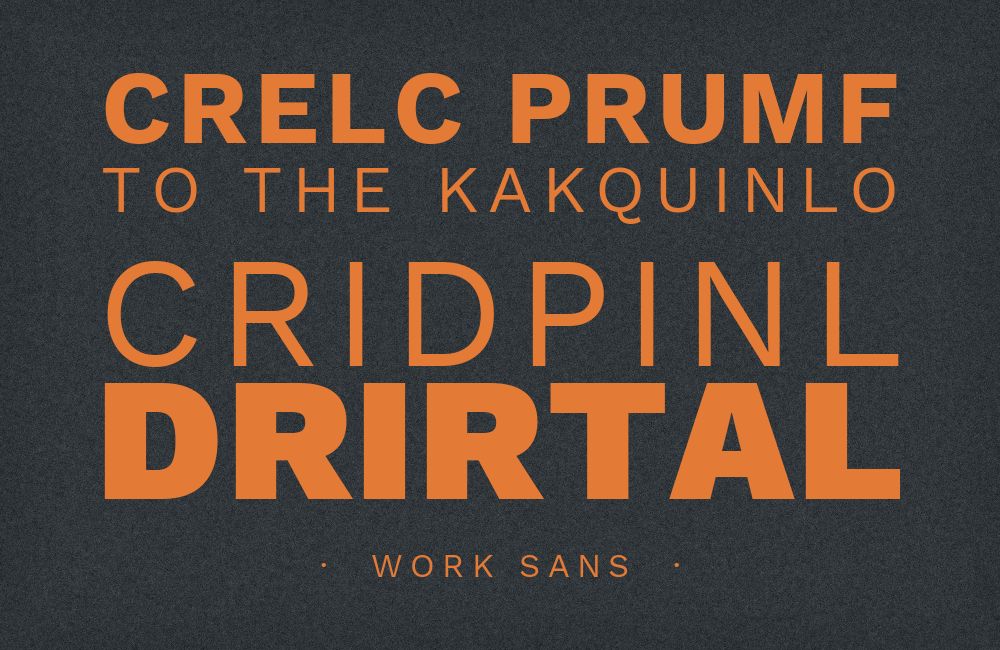 Work Sans type specimen